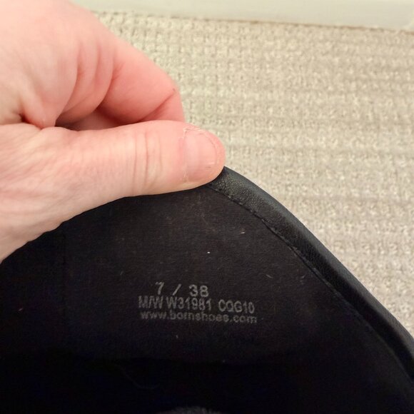 Born Pebbled Leather Riding Boots - Black, Size 7 - Picture 7 of 8